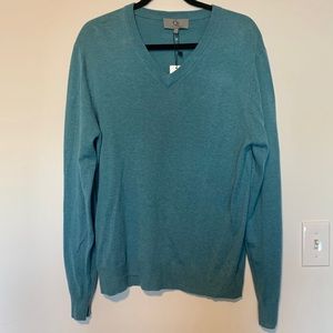 Blue V Neck Cashmere Blend sweater